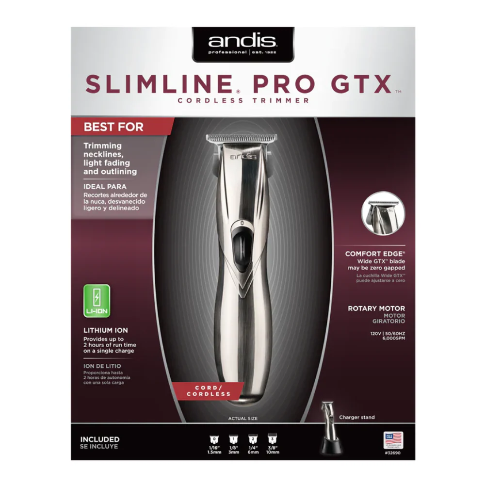 Andis Slimline Pro GTX Li Cordless Trimmer w/ Wide Blade - Image 3