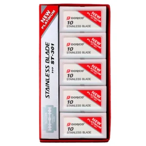 Dorco Platinum Stainless Double Edge Razor Blades - 100 Blades (ST-301)