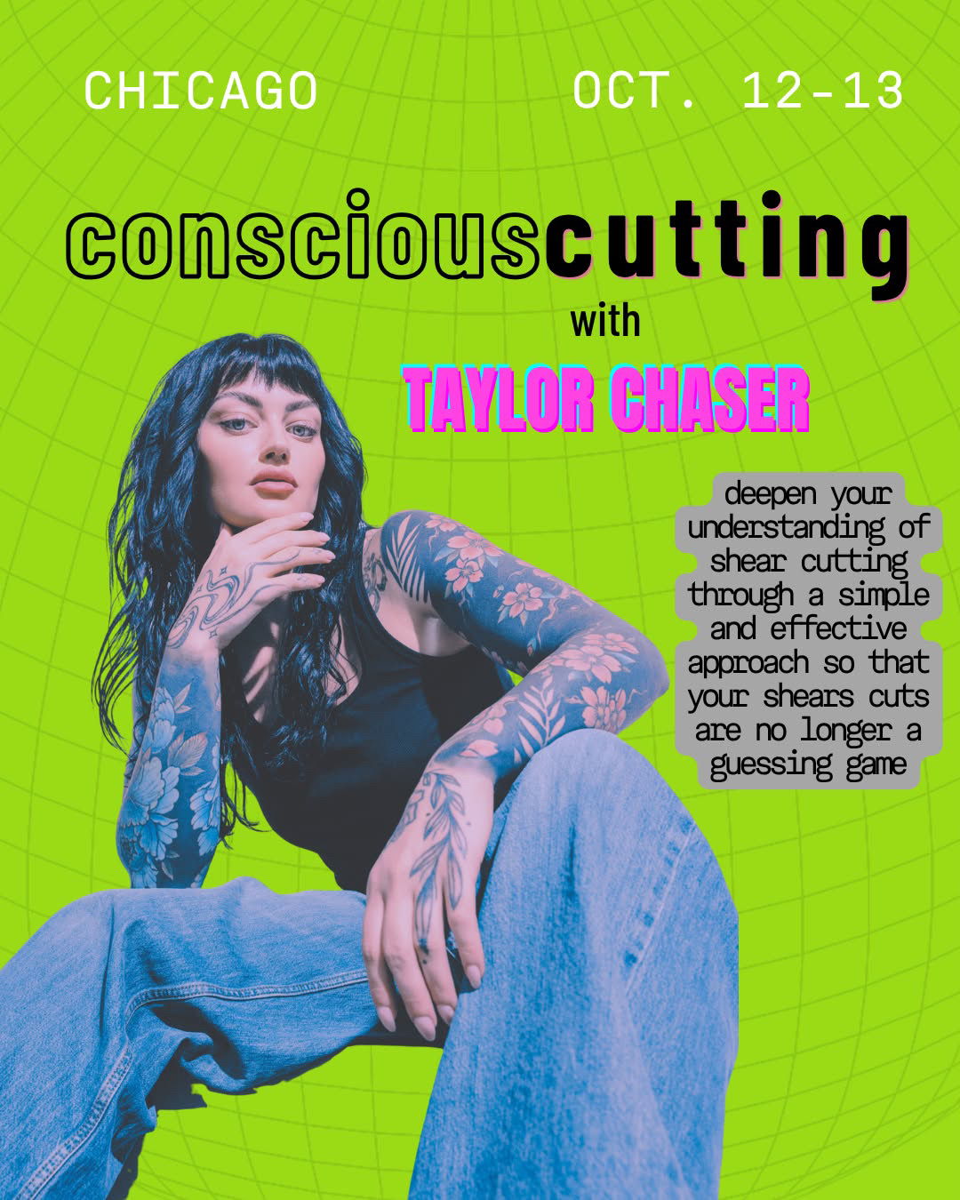 Conscious Cutting with Taylor Chaser event flyer